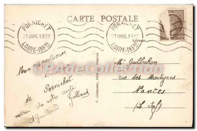 Boulevard delle Oceaniadi e la Spiaggia, a Mazy — Pornichet (Loire-Inf.) — editore F. Chappeau, Nantes — Verso