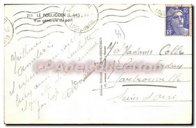 Vue générale du port — Mozais — Éditions NOZAIS, TENUÉ-ROUCHAUD, Nantes — Verso