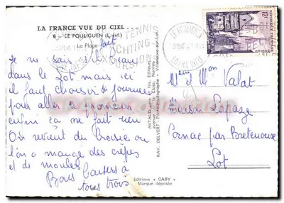 Vue aérienne de La Pouliguen — Éditeur Gaby — Verso