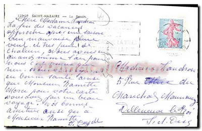 Puerto de Saint-Nazaire — El muelle — Tarjeta postal antigua de Collection — Reverso
