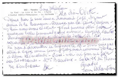 Varades — Vista da cidade, da igreja e do ponte — editor Roy — Verso