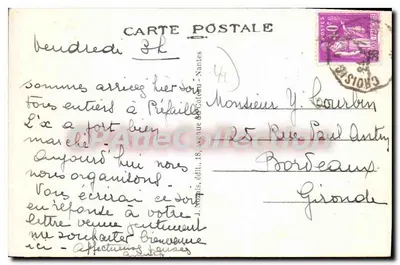 Préfailles (L. Inf.) — Avenida da Praia — J. Norguis, editor, n°21 — Verso