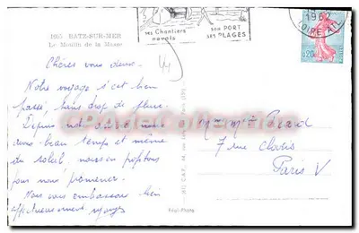 A Moinha da Masse — Batz-sur-Mer — editor CAP, n° 159 — Verso