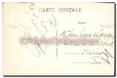 Châteaubriant (Loire-Inf.) — La Chambre de Française de Foix, du XVIe siècle — F. Chopeau, éditeur, Nantes, n° 118 — Verso