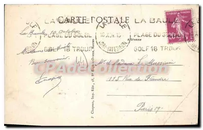 Guérande (Loire-Inf.) — Promenade, grachten en toren Jean V of de Gaudinals — F. Chapeau, Uitgever, 18, Bd Eugène-Oriens, Nantes — Achterkant