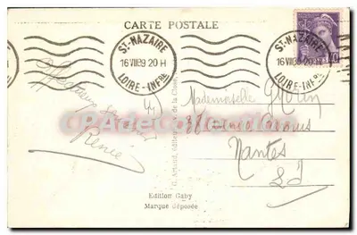Saint-Marc-sur-Mer (Loire-Inférieure) — A Costa Selvagem — Editor Gaby, n°17 — Verso