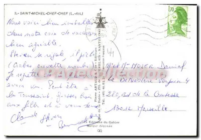 Saint-Michel-Chef-Chef — widok panoramiczny z 9 miniaturami — Wydawnictwo Gabier — Rewers
