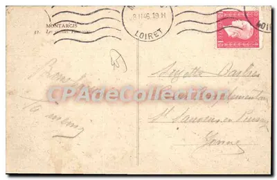As casas flutuantes — Montargis — C.F. M — Verso
