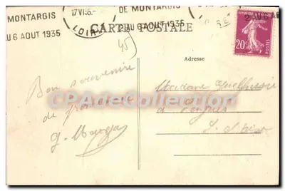 Montargis — A Igreja de Santa Madeleine — Editor C.F.M. — Verso