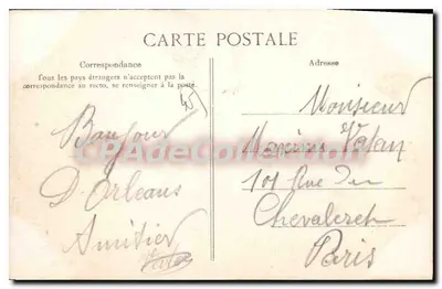 Orléans — A Place du Martroi — J. Loddé, editor, Orléans — Verso