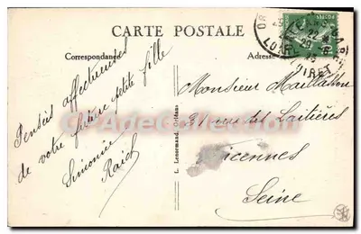 Orléans (Loiret) — A Rue de la République, Estátua de Joana d'Arc — Editor: Grand R.A.M. do Marthot, n° 103 — Verso