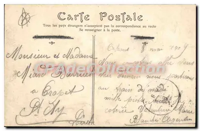 Orléans — Casa de Diane de Poitiers, cena histórica — A.P. P104 — Verso