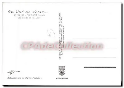 As margens do rio Loire — Orléans (Loiret) — Edições 'La Cigogne' — Verso