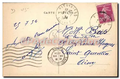 Pithiviers - Vista geral — Livraria Villette Joly, Pithiviers — Verso