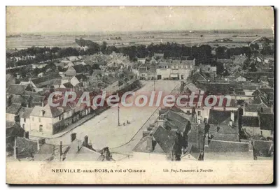NEUVILLE-aux-BOIS, à vol d'Oiseau — Lib. Pap. Pommeret à Neuville