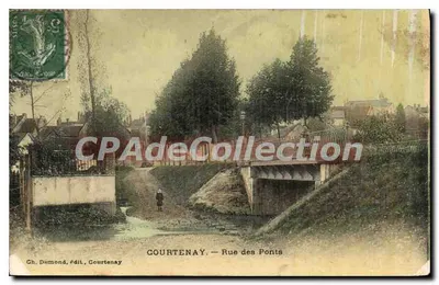 Courtenay — Rue des Ponts — Ch. Dumond, editora, Courtenay
