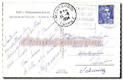 Brzegi rzeki Ouanne – Rzeka z trzmielami — Châteaurenard (Loiret) — Foto E. Mignon — Rewers