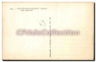 Chatillon-Coligny — Ogólny widok — E. Mignon, Nangis — Rewers