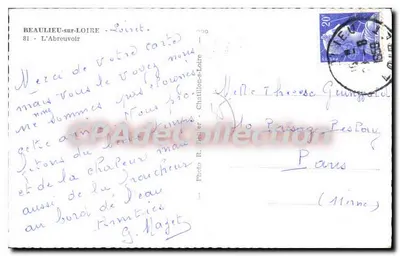 Beaulieu-sur-Loire — widok z zamku i rzeki — Foto R. Bezier — Rewers