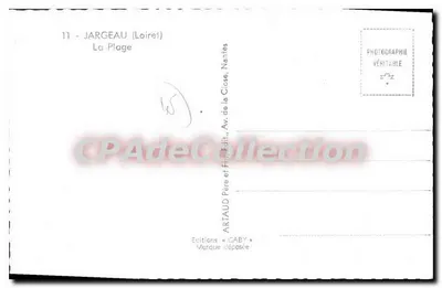 Jargeau (Loiret) — A Praia — Éditions Gaby — Verso