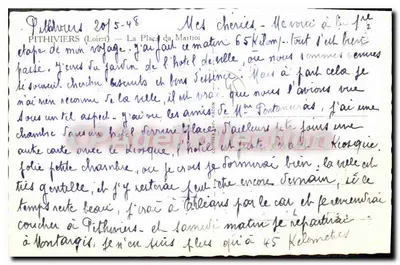 Pithiviers (Loiret) — Place du Martroi — éditeur Cim — Verso