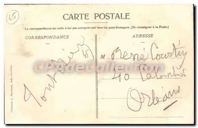 Castelo de Sully-sur-Loire — Mansão Feudal (século XIV) — No 1019, editor Marchand — Verso