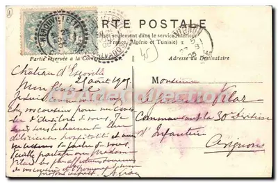 Nogent-sur-Vernisson (Loiret) — Kasteel van Praslin (zuidkant) — Collectie L. Marchand, te Sully-sur-Loire — Achterkant