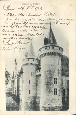 Schloss Sully — Ansicht des Schlosses mit runden Türmen — Verleger nicht sichtbar