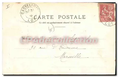 Canons — Castillo de Mazières — Editor E. Drunthe, Cahors (cliché Lahouda) — Reverso