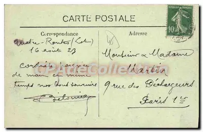 Gluges — Ściany i Krzyż Mirandol — Fototypia Hesson i Guionne, Brive — Rewers
