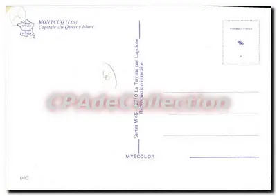 Montcuq — vista panorâmica com painel D4 — editor MYS COLOR, n° 062 — Verso