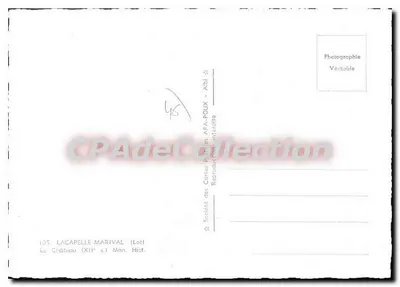 Lacapelle-Marival — Castelo do século XII — Sociedade das Cartas Postais APA-POUX — Verso