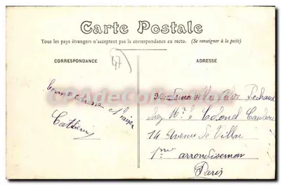 Agen — Brug van Courpian — Foto Léon Perret, Agen — Achterkant