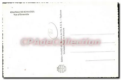Castelo de Bonaguil — Vista geral — Edição Narbo, n°47 — Verso