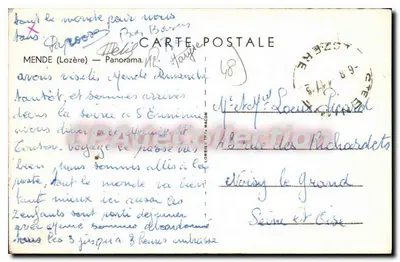 Mende (Lozère) — Pejzaż — wydawca nieznany — Rewers