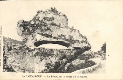 La Canourgue — O Sabot, na estrada para a Malène — Edit. do Grand Bazar Portal, La Canourgue