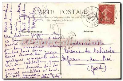 La Canourgue — O Sabot, na estrada para a Malène — Edit. do Grand Bazar Portal, La Canourgue — Verso