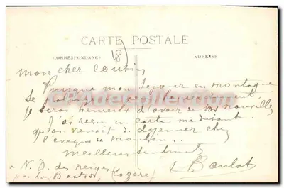 N.-D. des Neiges — Nowy Monaster — Tymczasowy Szpital P.P. Trappistów — Jean Bernard, wyd. Nîmes — Rewers