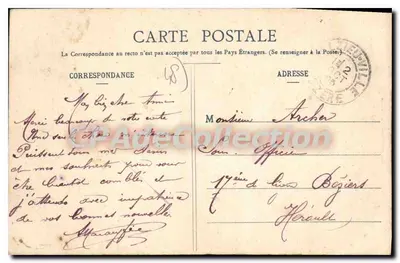 Ruïnes van het Kasteel van La Garde (Lozère) — Mlle Vidal, uitgever Le Matzieu — Achterkant
