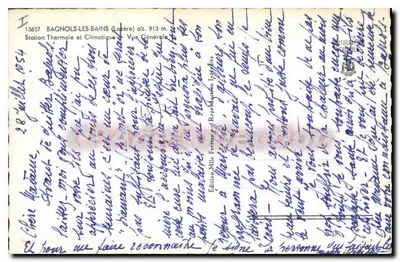 Bagnols-les-Bains — Algemene Uitzicht — Uitgave Mlle Ferrier — Achterkant