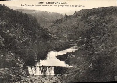 Langogne (Lozère) — A Cascata dos Martinets e as Gorges do Longouyrou — Edições de Arte Margerit-Briou - Le Puy