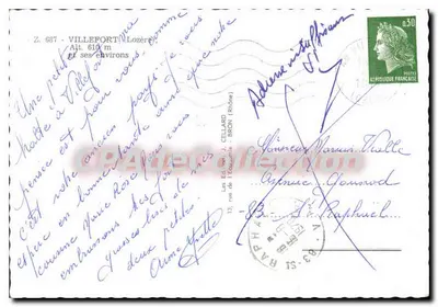 Villefort e seus arredores — Z. 687 — Les Éditions J. Cellard — Verso