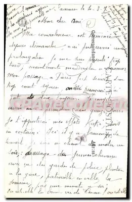 Saumur (M.-et-L.) — Último convidado ou o almoço interrompido — Fr. Voelcker, fot. Saumur, depositado — Verso