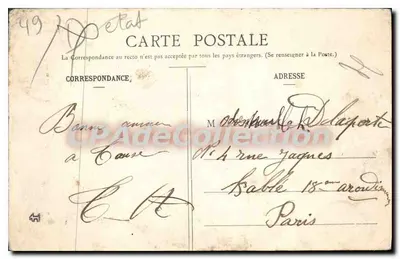 Beaufort-en-Vallée (M.-et-L.) — Hôtel de Ville — éditeur TAPA (Paris) n°49 — Verso