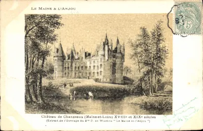 Castelo de Chanzeaux — Main-et-Loire — Extrato da obra de Wismes — Editor Artístico SUPRA Paris