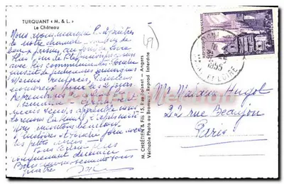 Zamek w Turquant — wydawca Ernecchi — Rewers