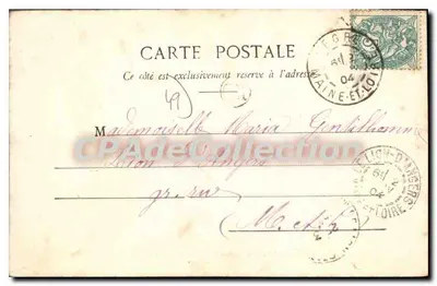 Castello di La Blanchaie — Ste-Gemmes-d'Andigné (M.-et-L.) — Gaumer, gioielliere, Segré — Verso