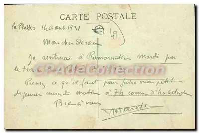 Champigné (Maine-et-Loire) — Le Plessis — Verso