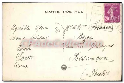 Barneville-Plage — A Praia em direção ao Cassino — Editor Dubois et Berlin, n°2 — Verso