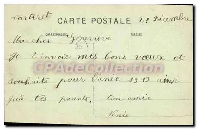 Carteret — Vista geral com maré alta — editor desconhecido — Verso